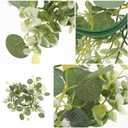 Cabilock 4Pcs Artificial Eucalyptus Candle Rings Wreaths for Pillar Candles Boho Wedding Table Centerpieces Spring Home Party Decor