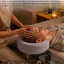 Massage Headrest for Bed, Adjustable Face Cradle for Home Massage Spa, Grey | SPA-Like Comfort, Height Adjustable for Personalized Support, 180 Rotatable & Foldable, Pressure-Relieving Memory Foam