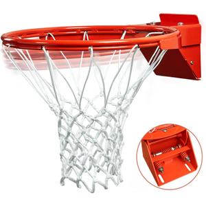 PROGOAL Breakaway Basketball Rim, Heavy Duty Flex Rim Replacement 5/8-In, Standard Goal Reinforced Mounting Bracket Fit Most Size Backboards Indoor and Outdoor