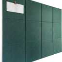 Large Cork Board Alternative - 47"x35" 12 Pack Felt Wall Tiles with Safe Removable Adhesive Tabs, Cork Wall Tiles Cork Board for Home Office Pin Board Tack Board 48 x 36 - Aurora Green