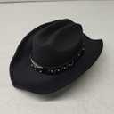 Cowboy Hat for Women & Men (Large, Na/Black)