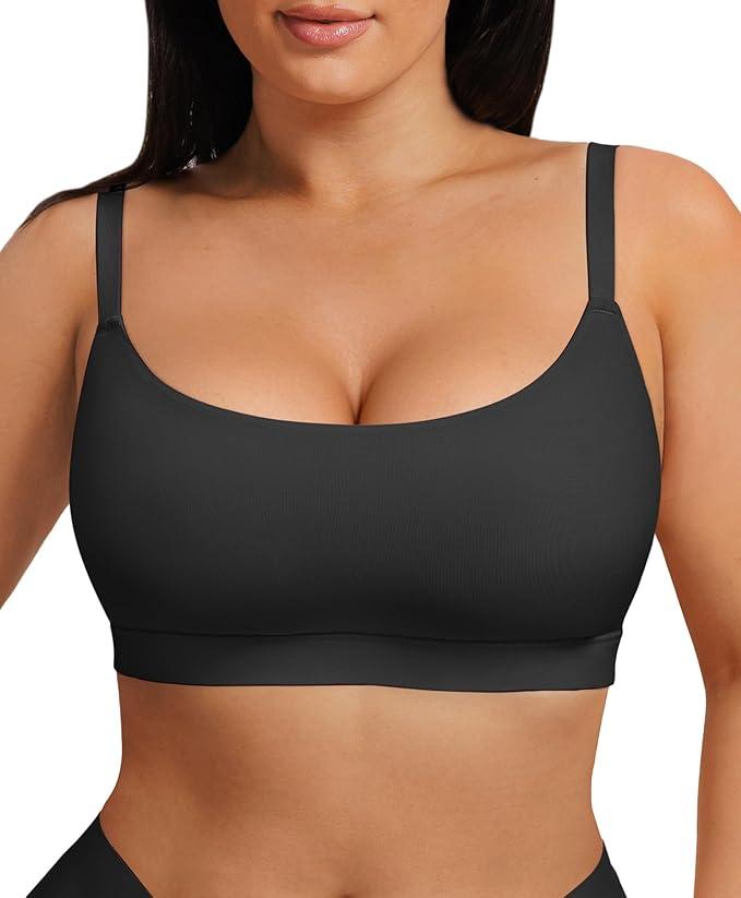 Feelingirl Black Sports Bra, Size XL