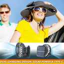 TRIKLOVPO Solar Fan Hat, Dark Gray