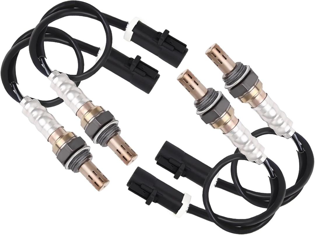 O2 Oxygen Sensor Upstream and Downstream Replacement for Ford F150 F250 F350 E150 E250 E350 Super Duty Ranger Escape Explorer Sport Trac, for Mazda Tribute Lincoln Mercury Replace 15717 15716 4Pcs