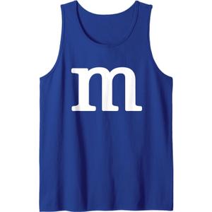 Letter M Funny Group Halloween Team Easy Lazy Costume Tank Top, Size M