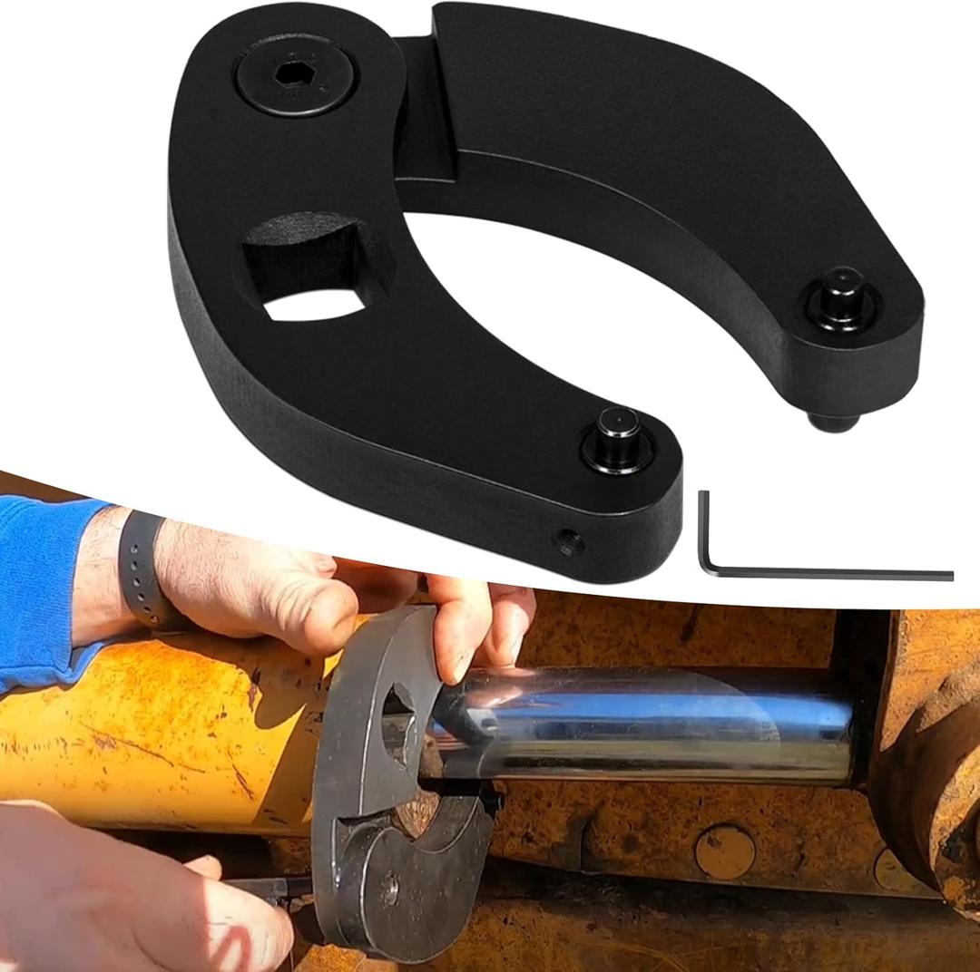 Sunluway 1266 Adjustable Gland Nut Wrench Universal Hydraulic Cylinders Spanner Wrench on Most Farm & Construction Equipment for Remove 2"-6" Gland Nuts