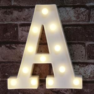Pooqla LED Marquee Letter Lights Sign, Light Up Alphabet Letter for Home Party Wedding Decoration A (Letter A, Warm White)