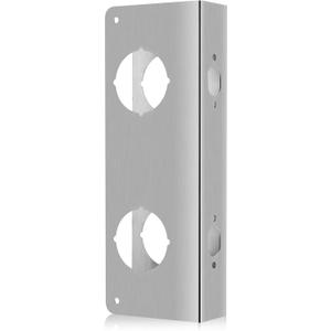 Stainless Steel Lock and Door Reinforcer for Reinforcing and Repairing Doors, Add Extra Security to Your Home and Against Home Invasion, 5-1/2 in, 2-3/8' x 1-3/4 in