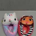 Josmo Gabby Dollhouse Slippers for Girls Pandy Paws Plush Cat Bedroom Slippers Fuzzy Kids House Shoes - Pink Purple (Size 11-12 Little Kid)