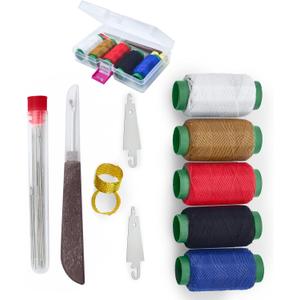 37PCS Sewing Tool Set, Portable Needle and Thread Kit with Storage Box, Embroidery Needles Thread Sewing Working Tool Kit