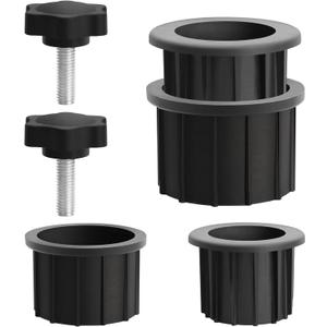6 Pcs Umbrella Base Stand Replacement Parts, Patio Umbrella Base Stand Hole Ring Plug Cover, Older Heavy Umbrella Base Stand Replacement Parts with M8 Threaded Knobs for Different Sizes Umbrella Pole
