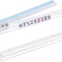 TIASUSAN 4PCS Clear Mahjong Racks with Pushers for 166 American Mahjong Tiles, Mahjong All-in-one Tile Rack with Pusher Combo, 17.8 x 3.1 x 1.2 inches