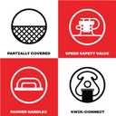 SportsStuff Big Bertha Towable 1-4 Rider Tube for Boating and Water Sports, Kwik-Connect Tow, Double-Stiched Partial Nylon Cover & Patented Speed Safety Valve for Easy Inflating & Deflating, Dimensions = inflated deflated