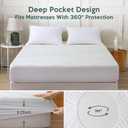 MUXHOMO Twin Mattress Protector Waterproof, Mattress Cover Twin Size Bed, Cooling and Breathable Bed Pad Cover, Deep Pocket 8"-21"