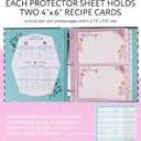 LotFancy Recipe Binder, 8.5 x 10, with 60 Blank Recipe Cards 4x6, 30 Plastic Page Protectors, 6 Tabbed Dividers, 24 Labels, Mothers Day Gift - Kitchen Recipe Card Cookbook Binder Organizer Kit