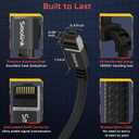Smolink Ethernet Cable 50 ft, Cat 8 Ethernet Cable with 40Gbps 2000Mhz High Speed Ethernet Cable, Shielded Heavy Duty SFTP RJ45 LAN Cable Patch Cord for Modem Router Gaming PC PS4/5/6 Xbox, Black