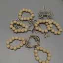 Thanksgiving Napkin Rings Set of 12, Wooden Napkin Rings Pumpkin Maple Leaf Decorations, Thanksgiving Napkins Decorations for Table Fall Dinner Wedding Holiday