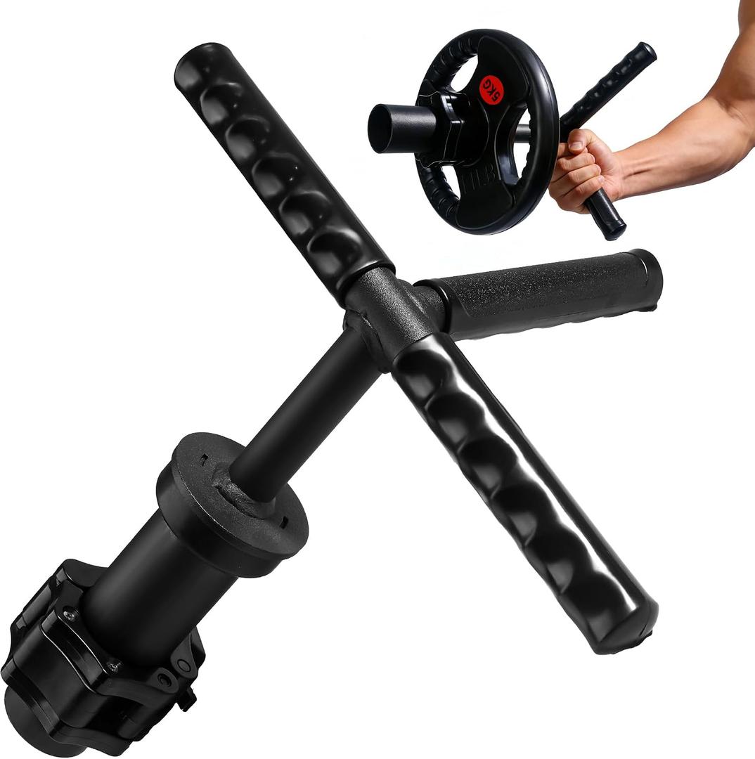 Strong Arm Forearm Trainer & Wrist Strengthener, Adjustable Alloy Steel Forearm Bar Grip Trainer with Non-Slip Handle & Clamp, Portable Forearm Exerciser for Home Office Gym