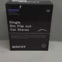 Naifay Single Din Touchscreen Car Stereo with Carplay & Android Auto, 7inch Flip Out Screen Car Stereo with Bluetooth Car Audio Receivers, Backup Camera, FM Radio/Mirror Link/USB/AUX/TF/Subwoofer