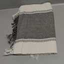 DII Dobby Stripe Woven Table Runner, 13x108 (13x113.5, Fringe Included), Cool Gray