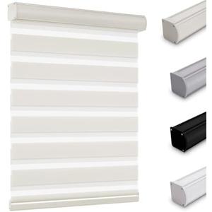 Youngoo Cordless Zebra Blinds for Indoor Windows, Dual Layer Sheer 70% Blackout Shades, Light Filtering Window Treatments, Privacy Light Control Day Night, 25" W*72" H, Beige Youngoo Cordless Zebra Blinds for Indoor Windows, Dual Layer Sheer 70% Blackout Shades, Light Filtering Window Treatments, Privacy Light Control Day Night, 25" W*72" H, Beige