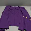 Ophestin Pant Suits for Women Dressy Business 2 Piece Sets Sleeveless Blazer Vest Set for Work Dark Purple M
