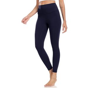 Colorfulkoala Women's High Waisted Tummy Control Workout Leggings 7/8 Length Ultra Soft Yoga Pants 25" (Medium, Navy)