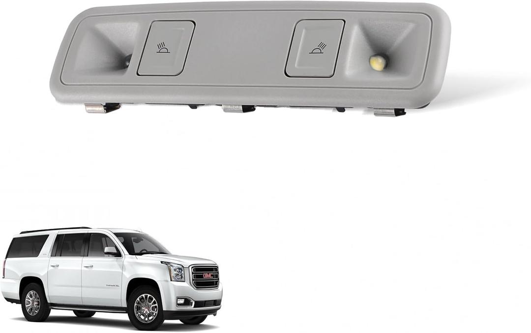 84398398 Front Interior Dome Light Lamp Assembly Compatible with 2014-2020 Cadillac Escalade, Chevrolet Silverado/Suburban/Tahoe/Volt, GMC Sierra/Yukon 23155119 23487171 84407747 - Gray