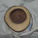 Lipper International Acacia Wood Large Slab Lazy Susan with Bark Rim