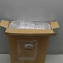 Hortsun 500 Count 107mm Clear PET Plastic Flat Lids with Straw Slot Fits 32oz, 42oz, 44oz Cups Disposable Plastic Transparent Cup Lids for Iced Coffee Milkshake Ice Cream Office Home Travel Supplies