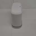 funest Bathroom Trash Can, 3.3 Gallon Slim Trash Can with Lid, Adsorption Garbage Can with Press-Top Lid, Small White Narrow Plastic Trash Bin for Bathroom, Office, Bedroom, Living Room