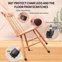 Ezprotekt 24 Pcs Black Chair Leg Floor Protectors for Hardwood Floors, Felt Furniture Pads Caps Covers, Bar Stool Floor Protectors Cups for Dining Table Desk Chair (Fit 0.83 "- 1.02", 21-26mm)