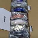 JAYO PLA+ Filament Bundle 1.75mm, 3D Printer Filament Bundle Multicolor, Individually Vacuum Packed, 250g Spool, 8 Pack, 2KG in Total, Black+White+Transparent+Clear(Blue+Red+Orange+Yellow+Purple)