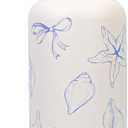 32oz Personalized Cute Ocean Bow Insulated stainless steel water bottles, Double-Wall Vacuum Insulation Design for Home,Gym, Sports, Leakproof Sports Bottle with Straw, Gifts for Girls Woman