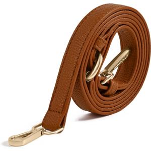 Leather Purse Strap Replacement Crossbody,Long Thin Strap, Adjustable Crossbody Straps for Handbags, Shoulder Strap (0.7in-Orange-Brown & Gold Hardware)