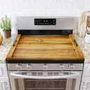 SpaceAid Noodle Board Stove Kitchen Cover with Handles, Top Covers for Gas Burners and Electric Stove, Oven Decor Accessories Wood Tray for Countertop, Natural Acacia, Size: 29.5"W x 22"D x 2.1"H