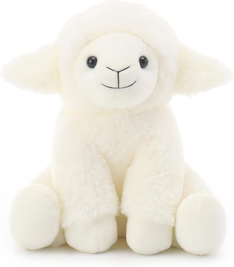 Apricot Lamb Toys Plush Cream Lamb Sheep Stuffed Animal with Fluffy Soft Ears (Cream Lamb, 8 Inches)