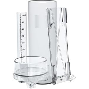Precise Rain Gauge with Mounting Bracket, Outdoor Rain Gauge Accurate to 1/100th of an Inch, Made of UV and Heat Resistant Polycarbonate Material for All Weather Conditions