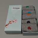 Corlap Women's Cute Cotton Crew Athletic Running Socks - Ankle High, Novelty Fun Heart Design 5-Pairs (Gift Box)