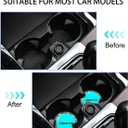 Bling Car Cup Holder Coaster, 2PCS 2.75" Luminous Shiny Sports Non-Slip Insert Vehicle Drink Cup Pad with Rhinestone, Shockproof Embedded Auto Water Bottle Holder Mat, Universal Fit