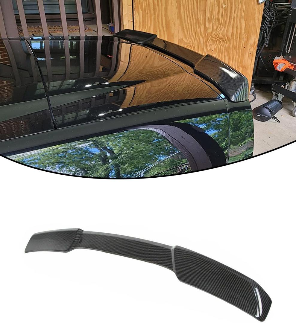 Rear Trunk Lid Spoiler Wing Fit for Chevrolet Corvette C6 2005-2013 ZR1 Extended H Style Carbon Fiber Style