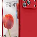 for iPhone 17 Pro Max Case, Liquid Silicone Cover with Camera Protection Anti-Scratch Soft Microfiber Lining Shockproof Protective Phone Case for iPhone 17 Pro Max 6.9", Red