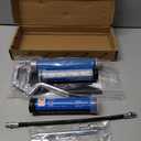 KRETLAW Mini Grease Gun (3000PSI) with Double 3oz Cartridge Grease and 12'' Flex Hose, Reinforced Coupler for Automotive,Marine