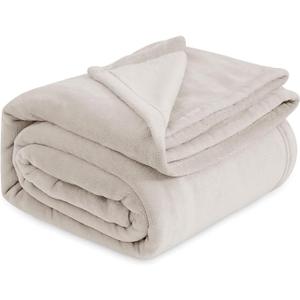 Bedsure Fleece Blanket Queen Blanket Linen - 280GSM Soft Lightweight Plush Cozy Blankets for Bed, Sofa, Couch, Travel, Camping