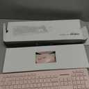seenda Wireless Keyboard and Mouse Combo, 2.4GHz Cordless Quiet Keyboard Mouse with USB Receiver, Full Size Cute Pink Combo, Compatible for Windows Laptop Computer Desktop PC, Pink