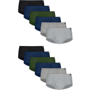 Hanes Men's Underwear Briefs, Cotton Mid Rise Briefs, Covered Waistband, Moisture Wicking, Multi-pack (L)