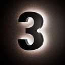 5 Inch Backlit House Numbers for Outside, Stainless Steel, LED Illuminated Home Address Number, Modern Lighted Address Signs for Houses, Restaurant, Waterproof