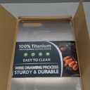 Titanium Cutting Boards Set of 3, 100% Pure Titanium Kitchen Cutting Board, Double-Sided Non-Toxic Cutting Board, Ideal for Slicing and Dicing Meats, Features Handle, Dishwasher Safe (Silver)