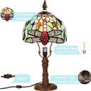 Capulina Tiffany Lamp Fine Sky Dragonfly Stained Glass Table Lamp