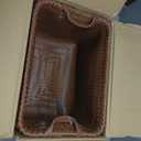 Hand Woven Baskets for Storage, 4Pcs Water-Resistant Wicker Baskets, Brown Wicker Storage Baskets for Shelves, Large Basket with Handle for Organizing, Clothes, Laundry, Blanket - Rectangular, Medium